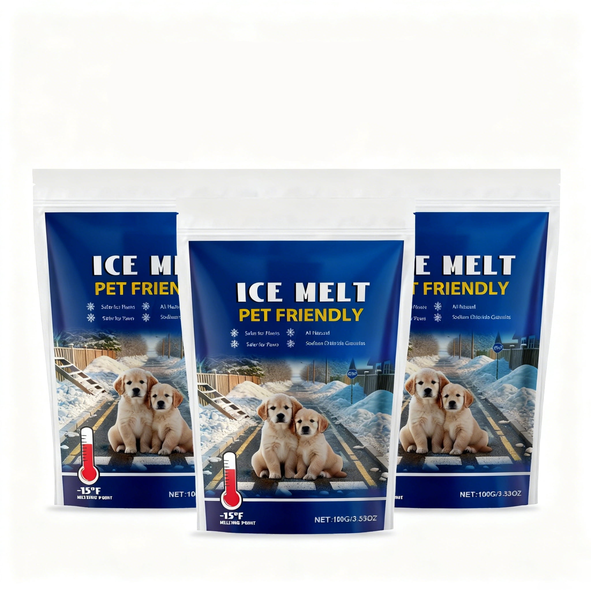 Ice Tea Pelets 3PC Ice Melter, Fast-Acting Pellets, Calcium Magnesium Acetate Formula ...