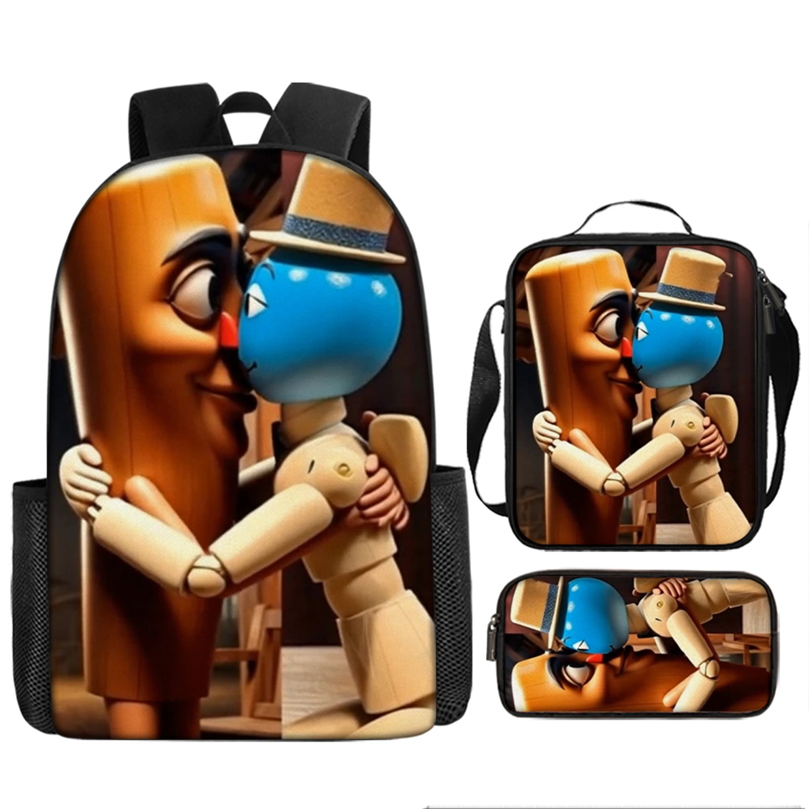 3PC Italian Brainrot Backpack for Students - Cute Cartoon Printed ...