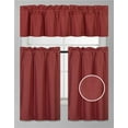 thumbnail image 1 of 3PC KITCHEN TIER VALANCE SET SHORT PANEL LINED BACKING WINDOW CURTAIN BLACKOUT, 1 of 3