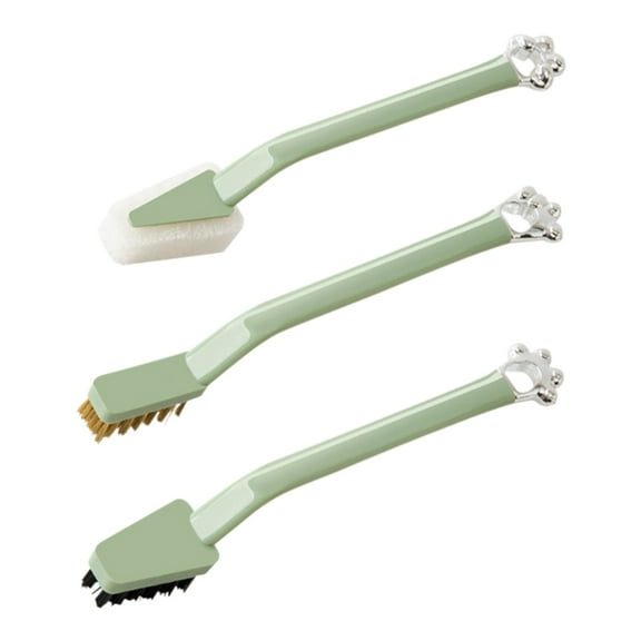 3PC Kitchen Cleaning Brush Set, Metal, Scouring Pad and PP Brush, Strong Decontamination, Stove, Sink, Oil Net Cleaning, Hangable Design, Multipurpose Kitchen, Household Surface Cleaning