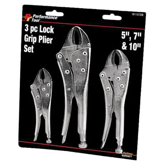 3PC LOCK GRIP PLIERS SET