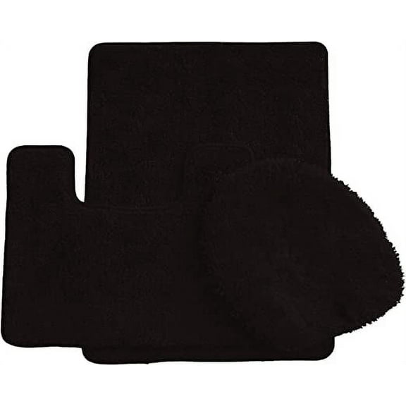 3PC LUXURY BATHMAT BLACK