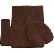 3PC LUXURY BATHMAT BROWN