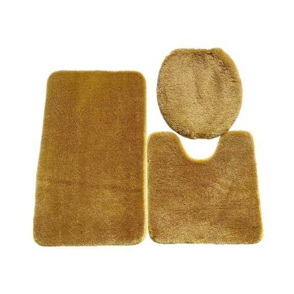 3PC LUXURY BATHMAT GOLD
