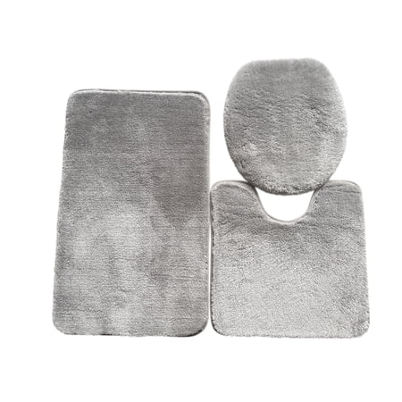 3PC LUXURY BATHMAT GRAY