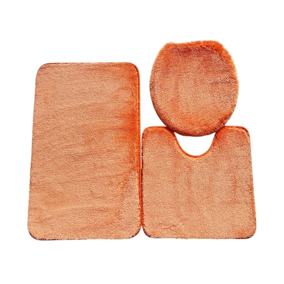 Daniel's Bath Daniel's Bath & Beyond 3 Piece Solid Luxury Bath Mat, Peach, 3 Count