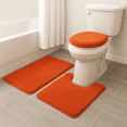 thumbnail image 1 of 3PC LUXURY BATHMAT ORANGE, 1 of 2