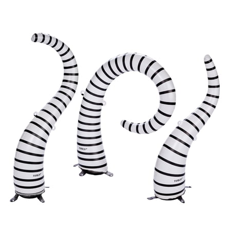 FUNBOY Inflatable Halloween Lawn Snakes 3-Pack, Black & White Outdoor Decor with Bonus Ghost