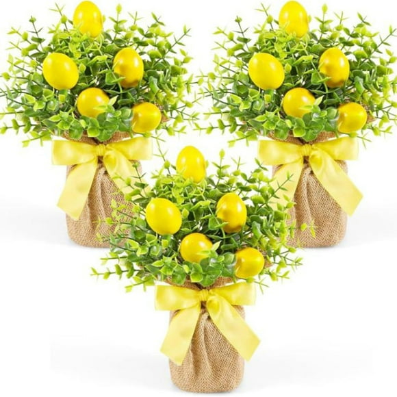 3PC Lemon Fake Flowers Decorate the Living Room Dining Table Flower Arrangement