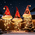 thumbnail image 1 of 3PC Lighted Santa Hat Hanging Chandelier, Pre Lit Christmas Santa Hat Decor with Warm LED Lights and Hanging Holiday Charms, Indoor Outdoor Covered Decor, 1 of 6