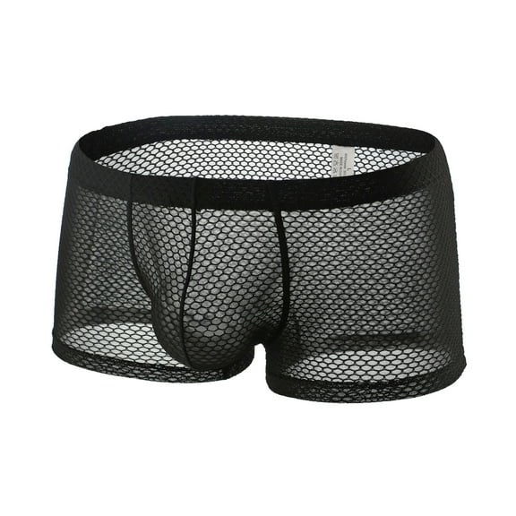 3PC Mens Underwear Boxer Briefs Mesh Breathable Underpant