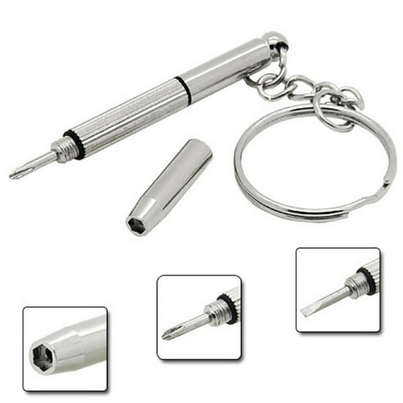 3PC Mini Screwdriver Set Portable Keyring Repair Tool For Watch Glasses Small Electronic Device Maintenance