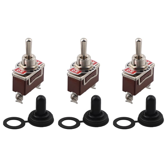 3PC Momentary for Toggle 3 pin Switch (On)-Off-(On) Heavy Duty 20A/125VAC