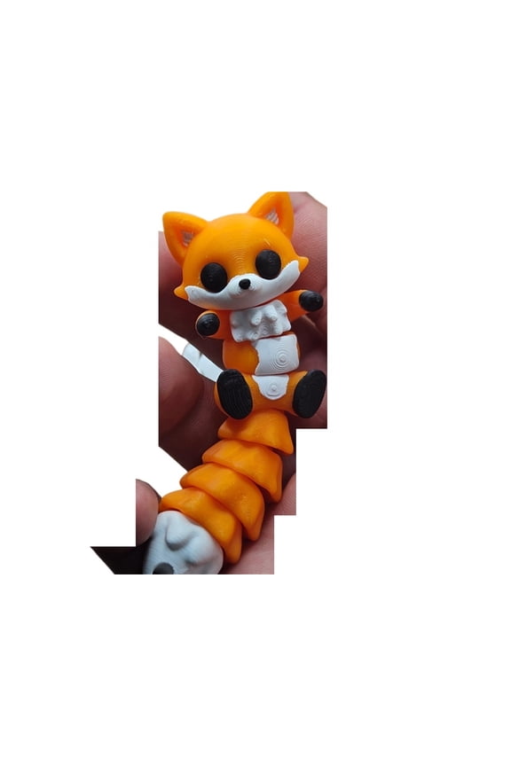 3PC Movable Fox Keychain 3D Printing