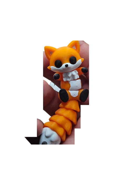 3PC Movable Fox Keychain 3D Printing