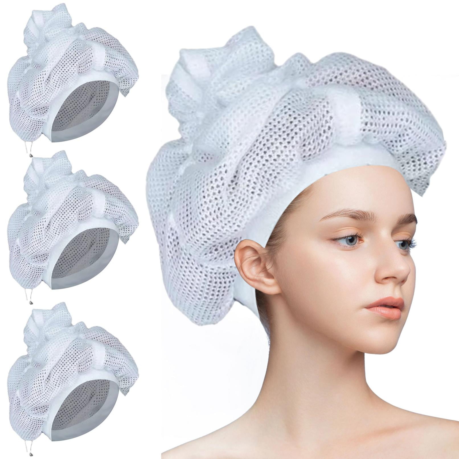 3PC Net Plopping Cap For Drying Curly Hair, Net Plopping Cap For Drying
