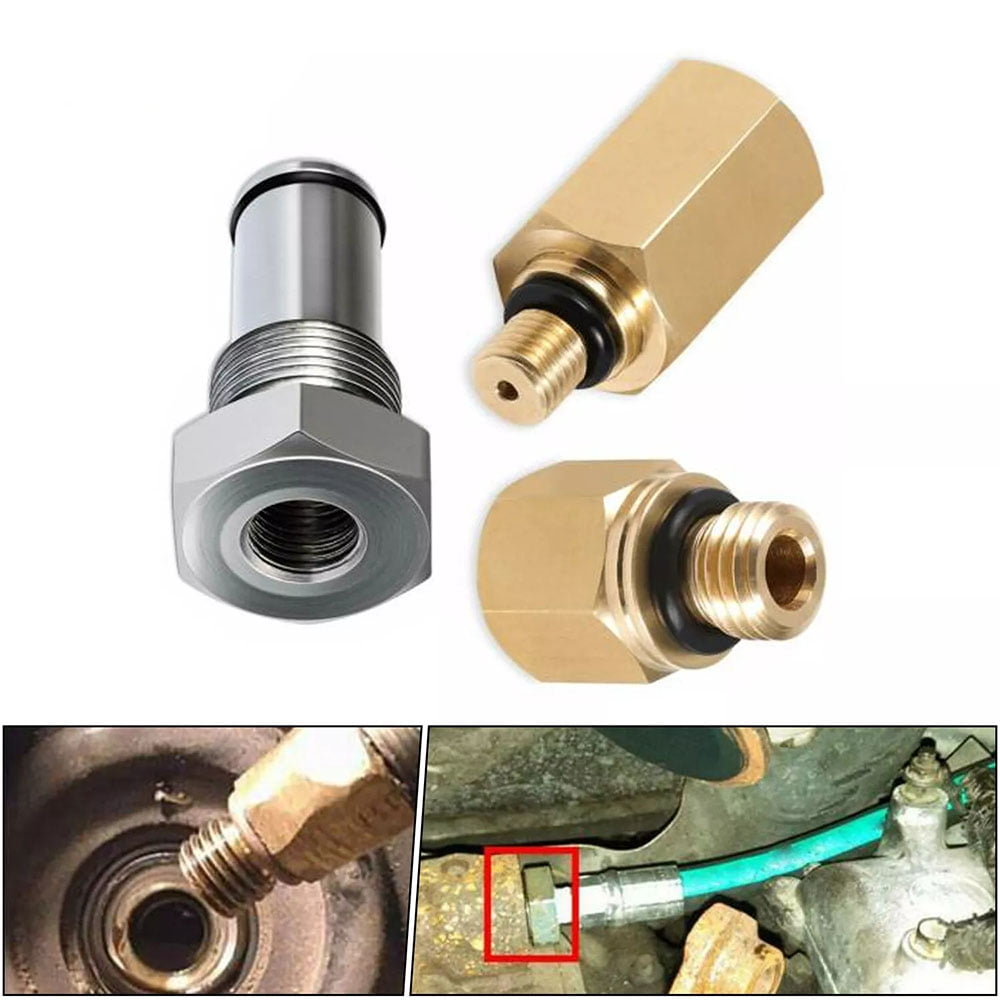 3PC Oil Rail Adapter Leak Pump IPR Valve Air Test Fitting Tool Kit Fit Ford 6.0L