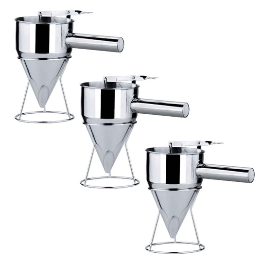 3PC Pancake Batter Dispenser, Stainless Steel Manual Batter Separator,Pancake Batter Dispenser Stainless Steel Handheld Stirring Batter Separator