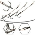 thumbnail image 1 of 3PC Pike Perch Bass Predator Lure Fishing Stingers Treble Hooks Stainless Steel, 1 of 9