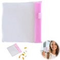 thumbnail image 1 of 3PC Reusable Zippered Pill Pouch with Slide Lock Travel Pill Case for Medicine, Qtips & Small Items Compact Pill Bags for Trave Pink, 1 of 10