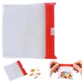 thumbnail image 1 of 3PC Reusable Zippered Pill Pouch with Slide Lock Travel Pill Case for Medicine, Qtips & Small Items Compact Pill Bags for Trave Red, 1 of 10