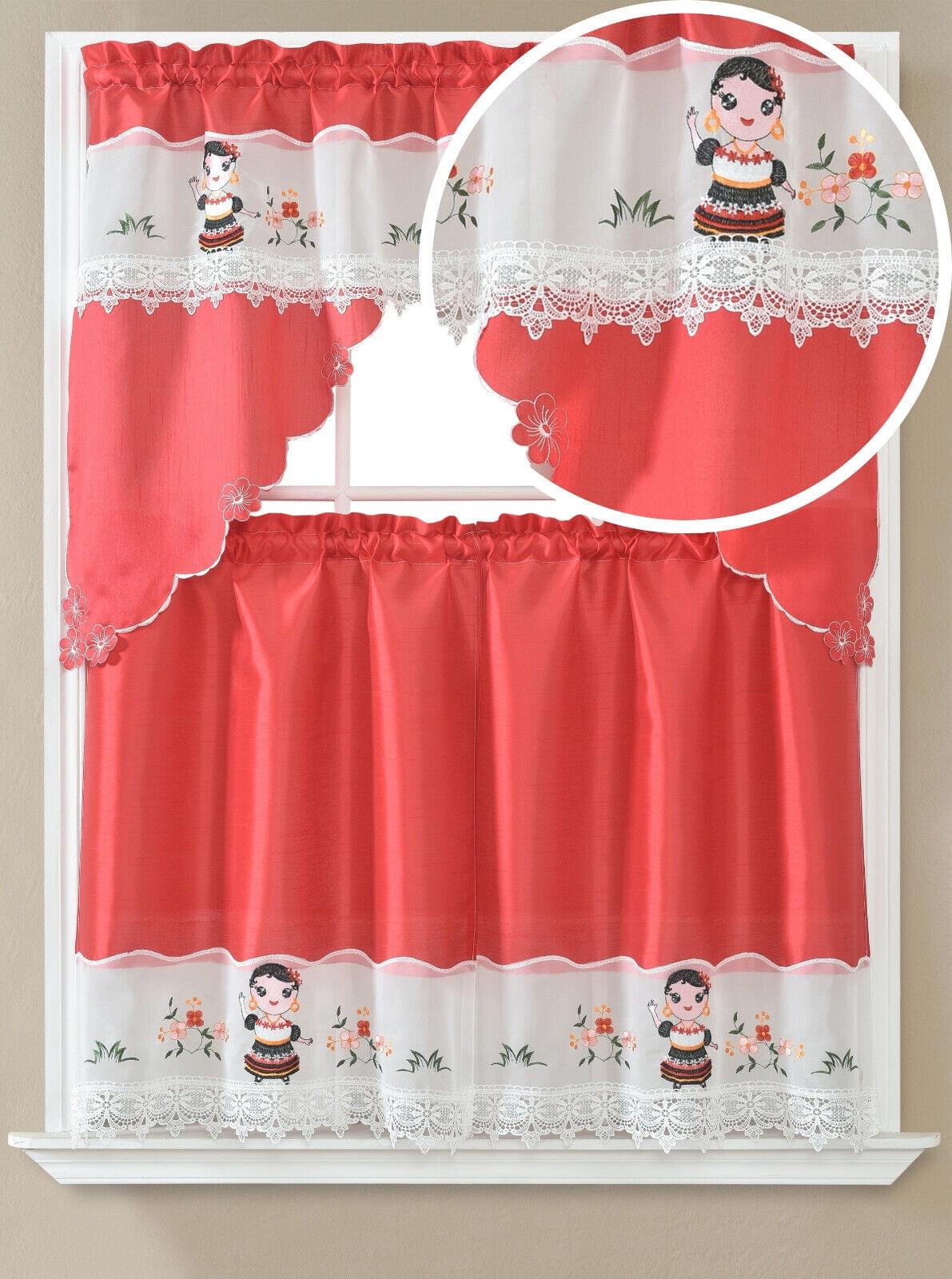 3 Piece - Kitchen Curtain - Lena – Glory Home Design