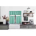 thumbnail image 1 of 3PC Set Mint Color Kitchen Window Dressing Lined Blackout Curtain Panel 2 Tier +1 Valance K-3, 1 of 5