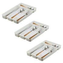 3PC Silverware Drawer Organizer, Expandable Utensil Tray for Kitchen, Adjustable Flatware and Cutlery Holder, Compact Storage for Spoons Forks Knife