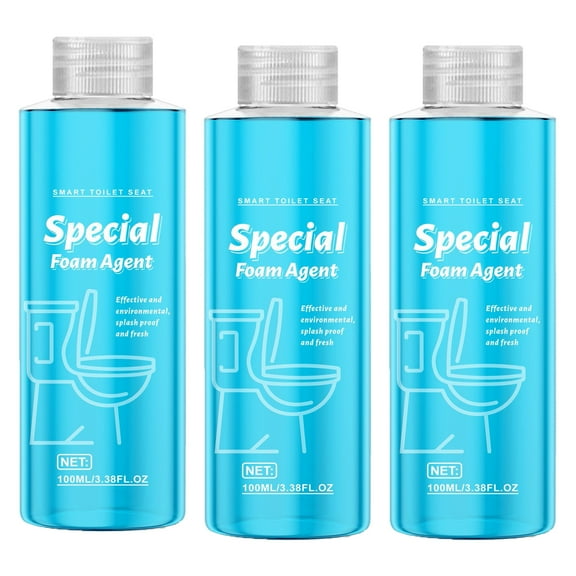 3PC Sp_lash Toilet Cleaner, Foam Shield Smart Toilet Special Foam Agent Toilet Cleaner Powerful Splash Resistant Splash Cleaner Foaming For Toilet Bowl Cleaning, For A Fresh & Comfortable Bathroom