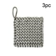 thumbnail image 1 of 3PC Square Shape Absorbent Drink Coasters,4.72inch Woven Cotton and Linen Mats,Heat Resistant Tabletop Protection for Coffee,Beer,Mugs,Home Decor, 1 of 5