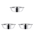 thumbnail image 1 of 3PC Stainless Steel Bowls, Lightweight Salad Bowls Soup Snacks Serving Dishes for Sauces Rice Noodle Ice Cream, Modern Kitchen Meal Prep Bowls,5.3x1.7 Inch, 1 of 6