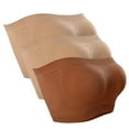 thumbnail image 1 of 3PC Strapless Bras for Women Comfort Non-Slip Seamless Padded Bralette Clear Straps Wireless Tube Top Bra Brown S, 1 of 8