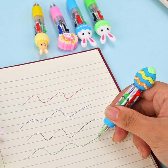 3PC Teacher gifts 4-Color Liquid 2ml Easter Striped Egg Markers, Washable Easter Egg Pens, Striped Non-Colored Egg Decoration Pens, Suita