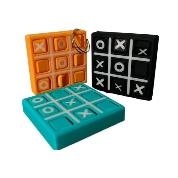 3PC Tic Tac Toe - Small Keychain 3D Printing