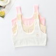 thumbnail image 1 of 3PC Tween Girls Training Bra Cotton T-Shirt Bra Comfort No-Padded Wireless Comfort Sleeping Bralette, Multi-Pack, L, 1 of 7