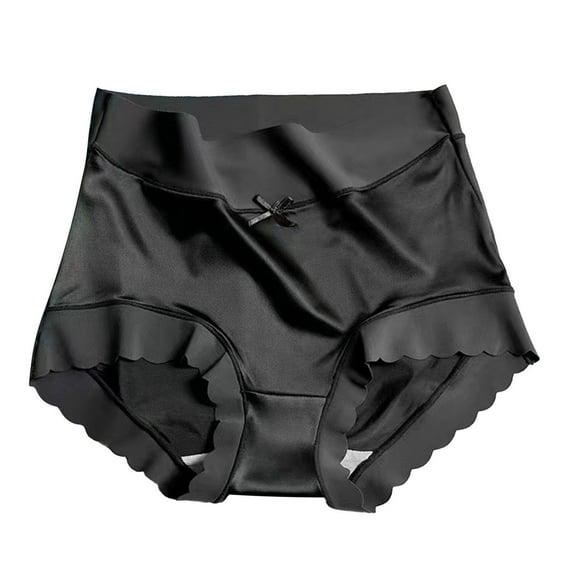 3PC Underwear for Women Pack Bikini Briefs Premium Satin Ice Silk High Waist Satin Ice Silk Seamless Shaping Ice Silk High Waist Pantie Panties Saving on Clearance