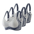 thumbnail image 1 of 3PC Women Wireless Seamless Bras Breathable Casual Comfortable Support Full Coverage Bra Lightweight Stretch Soft Everyday Bralettes, 1 of 5