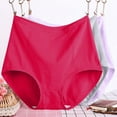 thumbnail image 1 of 3PC Women's Plus Size Cotton Underwear High Waist Seamless Leak Proof Crotch Underwear Panties Stretch Full Coverage Briefs, 1 of 7