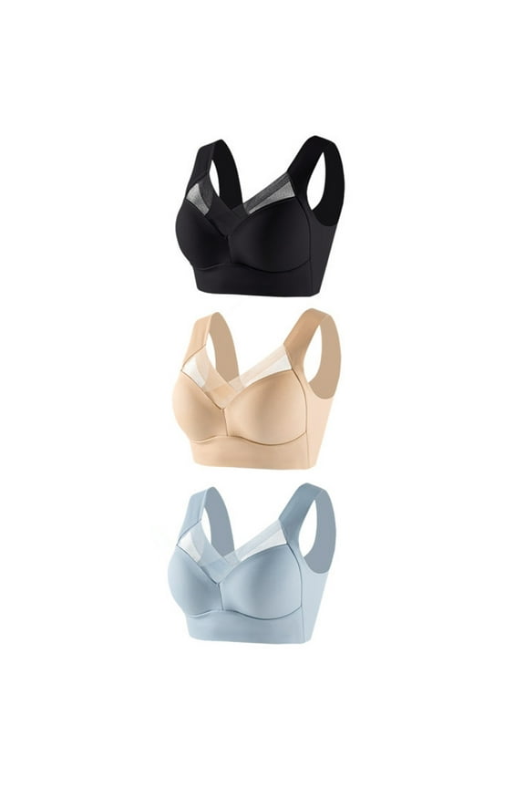 3PC Women's Strapless Lace Bra Set - Thin Side Fold, Adjustable, Nylon/Spandex, All Seasons