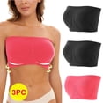 thumbnail image 1 of 3PC Women's Strapless Underwire Bralette Non Padded Bandeau Tube Top Multiway Bra, 1 of 5