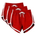 thumbnail image 1 of 3PC Womens Casual Dolphin Shorts Plus Size Drawstring Elastic Waist Solid Color Comfy Home Workout Yoga Lounge Shorts S-3XL, 1 of 7
