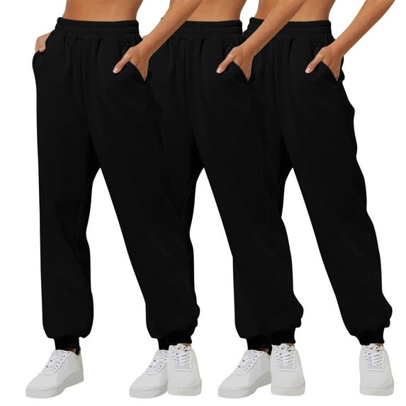 3PC Womens Joggers Petite Length Petite Sweat Pants Women Sweaters Clearance Baggy Sweatpants Women Lounge Pants for Women Pink Sweatpants for Women