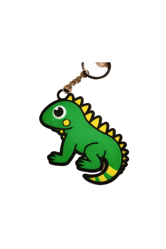 3PC cute green iguana keychain 3D printing