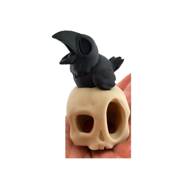 3PC cute skull crow sweet and cute 3D printing
