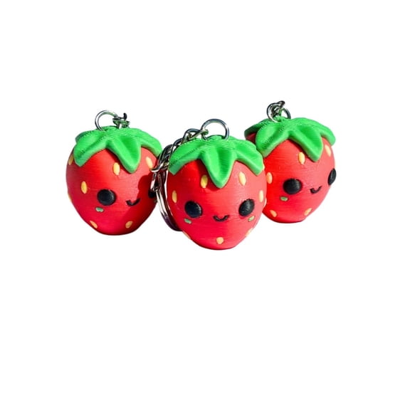 3PC cute strawberry 3D printing