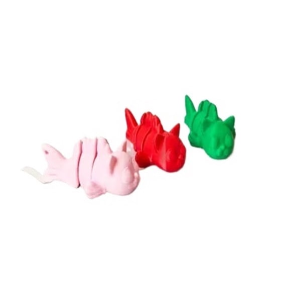 3PC fish cat with movable joints cat fish 3D printing