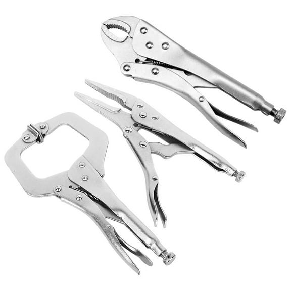 3PC locking pliers multi-function multi-purpose force-fixed clamp round mouth sharp mouth C-type locking pliers