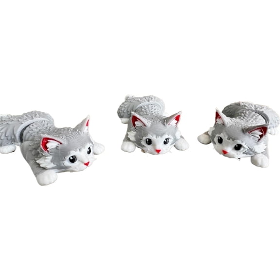 3PC mini movable kitten 3D printing