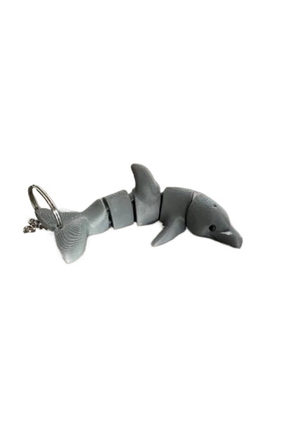 3PC movable dolphin keychain 3D printing