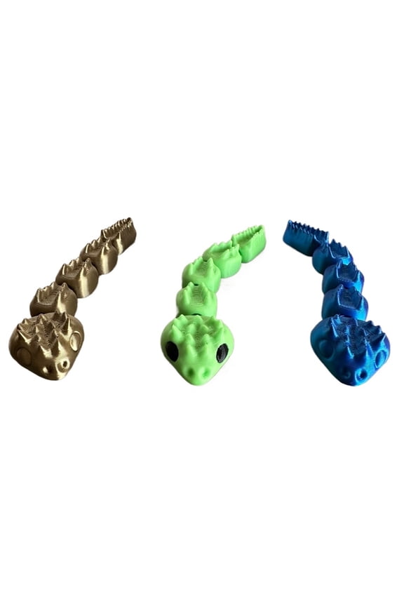 3PC movable fantasy snake key chain 3D printing